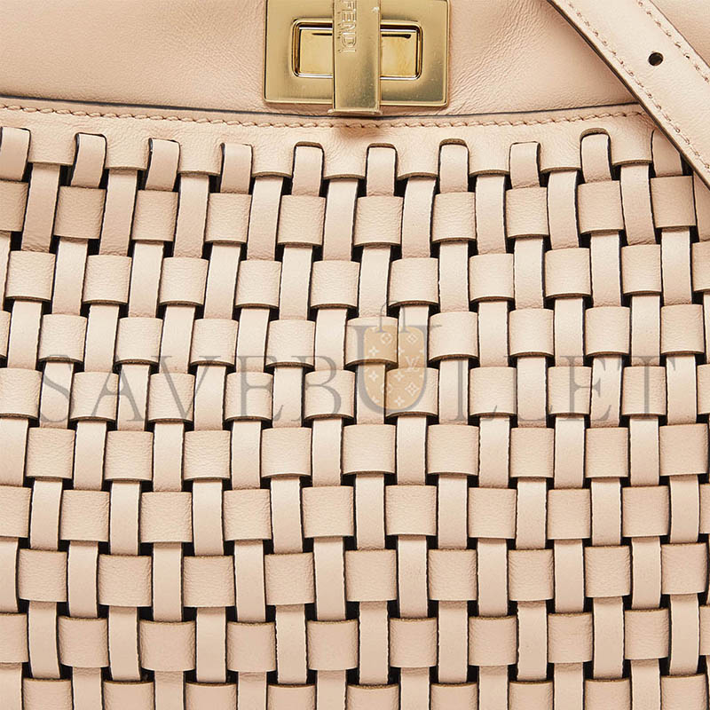 F**di mini peekaboo woven handle bag (24*18.5*10.5cm)